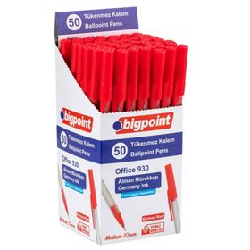 Bigpoint 1.0 mm 50'li Kutu Kırmızı Office Tükenmez Kalem