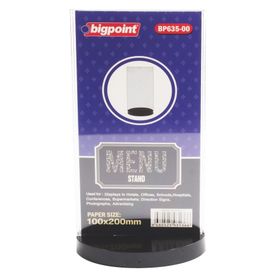 Bigpoint 100x200 mm 3'lü Poşet Düz Menü Standı