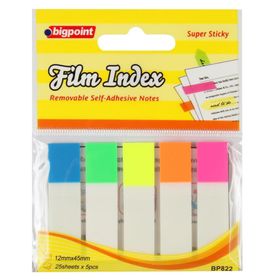 Bigpoint 12x45 mm 5 Renk 25 Yaprak Şeffaf Yapışkanlı Film Index