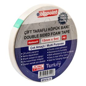 Bigpoint 15 mm 5 mt Çift Taraflı Köpük Bant