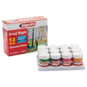 Bigpoint 150539 12 Renk 12x18 ml Guaj Boya