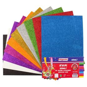 Bigpoint 2 mm 20x30 cm 10 Renk El İşi İçin Sünger Kağıt Simli Eva
