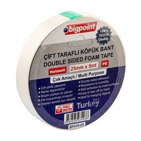 Bigpoint 25 mm 5 mt Çift Taraflı Köpük Bant