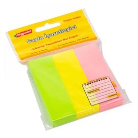 Bigpoint 3 Neon Renk 25x75 mm Çizgisiz Yapışkanlı Not Kağıdı