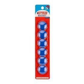 Bigpoint 30 mm Mıknatıs Mavi 6'lı Blister Plastik Kaplama Magnet