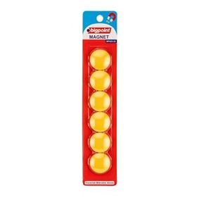 Bigpoint 30 mm Mıknatıs Sarı 6'lı Blister Plastik Kaplama Magnet
