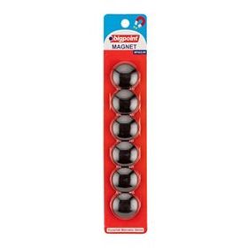 Bigpoint 30 mm Mıknatıs Siyah 6'lı Blister Plastik Kaplama Magnet