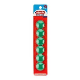 Bigpoint 30 mm Mıknatıs Yeşil 6'lı Blister Plastik Kaplama Magnet