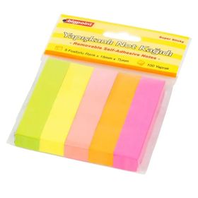 Bigpoint 5 Neon Renk 15x75 MM Yapışkanlı Not Kağıdı