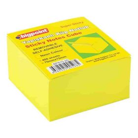 Bigpoint 75x75 mm Neon Sarı Yapışkanlı Not Kağıdı
