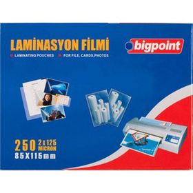Bigpoint 85X115 125 Micron Laminasyon Filmi