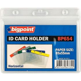 Bigpoint 85x55 mm 10 Adet Yatay Dayanıklı Şeffaf Yaka Kartı Poşeti