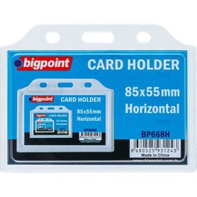 Bigpoint 85x55 mm 10 Adet Yatay Dayanıklı Şeffaf Yaka Kartı Poşeti
