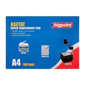 Bigpoint A4 100 Mikron 100'lü Fotokopi Asetatı