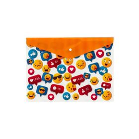 Bigpoint A4 Emoji Desenli Çıtçıtlı Dosya