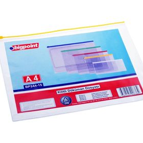 Bigpoint A4 Pvc Sarı Döküman Dosyası