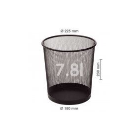 Bigpoint BP40995 Küçük Siyah Metal Perfore Çöp Kovası