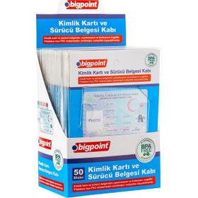 Bigpoint BP671B Şeffaf 86x54 mm 2'li Kimlik ve Ehliyet Kabı Set
