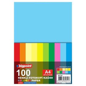 Bigpoint BP720 10 Renk 100'lü Renkli Fotokopi Kağıdı