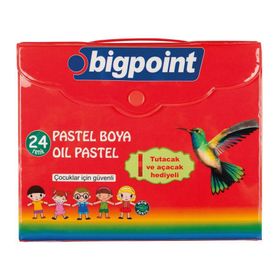 Bigpoint BP743 24 Renk Çantalı Köşeli Pastel Boya