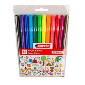 Bigpoint BP90612 12'li Set Keçe Uçlu Kalem