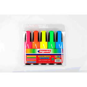 Bigpoint BP910-05 5'li Set Fosforlu Kalem