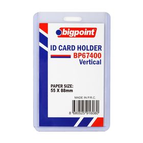 Bigpoint Dikey Şeffaf 55x88 mm Kart Kabı