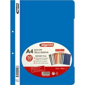 Bigpoint Eco PP A4 Mavi 10'lu 500 Adet Telli Dosya