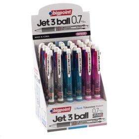 Bigpoint Otomatik 3 Renk 0.7Mm Tukenmez Kalem Korea 50Li Set