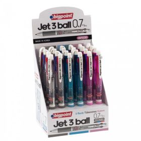 Bigpoint Otomatik 3 Renk 0.7Mm Tukenmez Kalem Korea 50Li Set