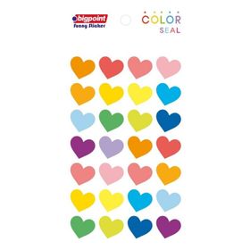 Bigpoint Renkli Kabartma Kalpler Sticker
