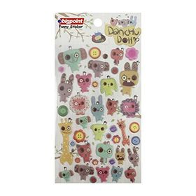 Bigpoint School Safari Hayvanları 2 Yaprak Sticker