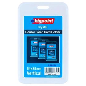 Bigpoint Şeffaf 54x85 mm 10'lu Poşet Kristal Dikey Çift Taraflı Kart Kabı