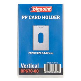 Bigpoint Şeffaf 54x86 mm 10'lu Poşet Dikey Kimlik Ehliyet Kabı