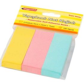 Bigpoint Yapışkanlı Neon 40x50 mm 3'lü 4 Renk Not Kağıdı
