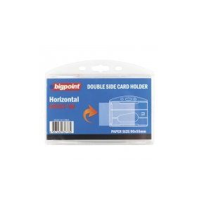 Bigpoint Yatay Şeffaf 90x55 mm Çift Taraflı Kart Kabı