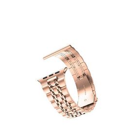 Bikordon Apple Watch Uyumlu 38/40/41 mm Pembe Beads Loop Rose Gold Çelik Kordon