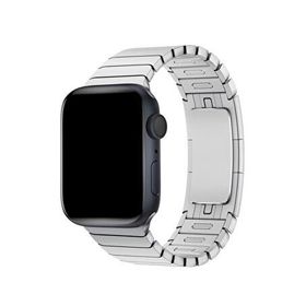 Bikordon Apple Watch Uyumlu 44/45/46/49 mm Gümüş Bilezik Loop Çelik Kordon
