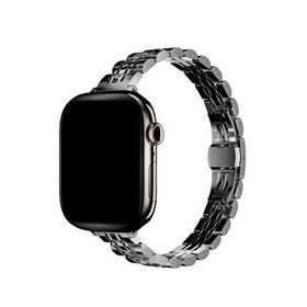 Bikordon Apple Watch Uyumlu Argenta Elegance Gümüş Çelik Akıllı Saat Kordon