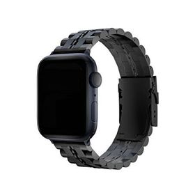Bikordon Apple Watch Uyumlu Steelmaster Siyah Loop Çelik Akıllı Saat Kordonu