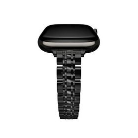 Bikordon Elegance Apple Watch Uyumlu Vanta Siyah Çelik Akıllı Saat Kordon