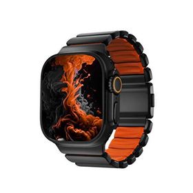 Bikordon Titaflex Apple Watch Ultra Uyumlu Torch Titanyum Siyah Akıllı Saat Kordon