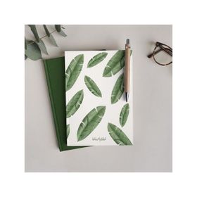 Bikutumutluluk Banana Leaf Yeşil Bitkiler Defter