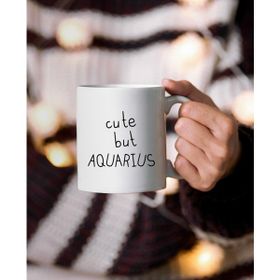 Bikutumutluluk Cute but Aquarius Kova Burcu Kupa Bardak