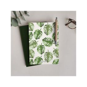 Bikutumutluluk Monstera Yeşil Bitkiler Defter Çizgisiz Defter