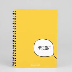 Bikutumutluluk N023 Renkli Tasarım Spiralli Defter
