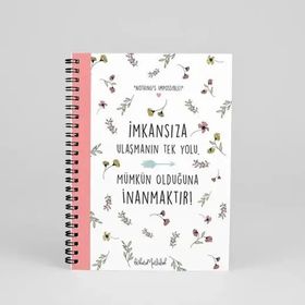 Bikutumutluluk N035 Renkli Tasarım Spiralli Defter