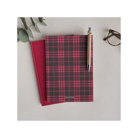 Bikutumutluluk Siyah Kırmızı Ekose Defter