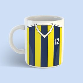 Bikutumutluluk Taraftara Hediye Sarı Lacivert Kupa Bardak