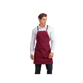 Bilenn Tekstil Barista Kanguru Cepli Bordo Askılı Önlük